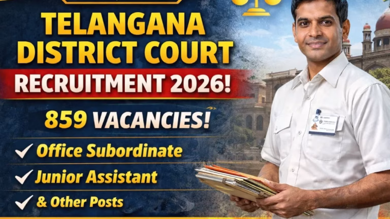 Telangana District Court Recruitment 2026 Admit Card