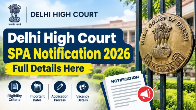 Delhi High Court SPA Notification 2026